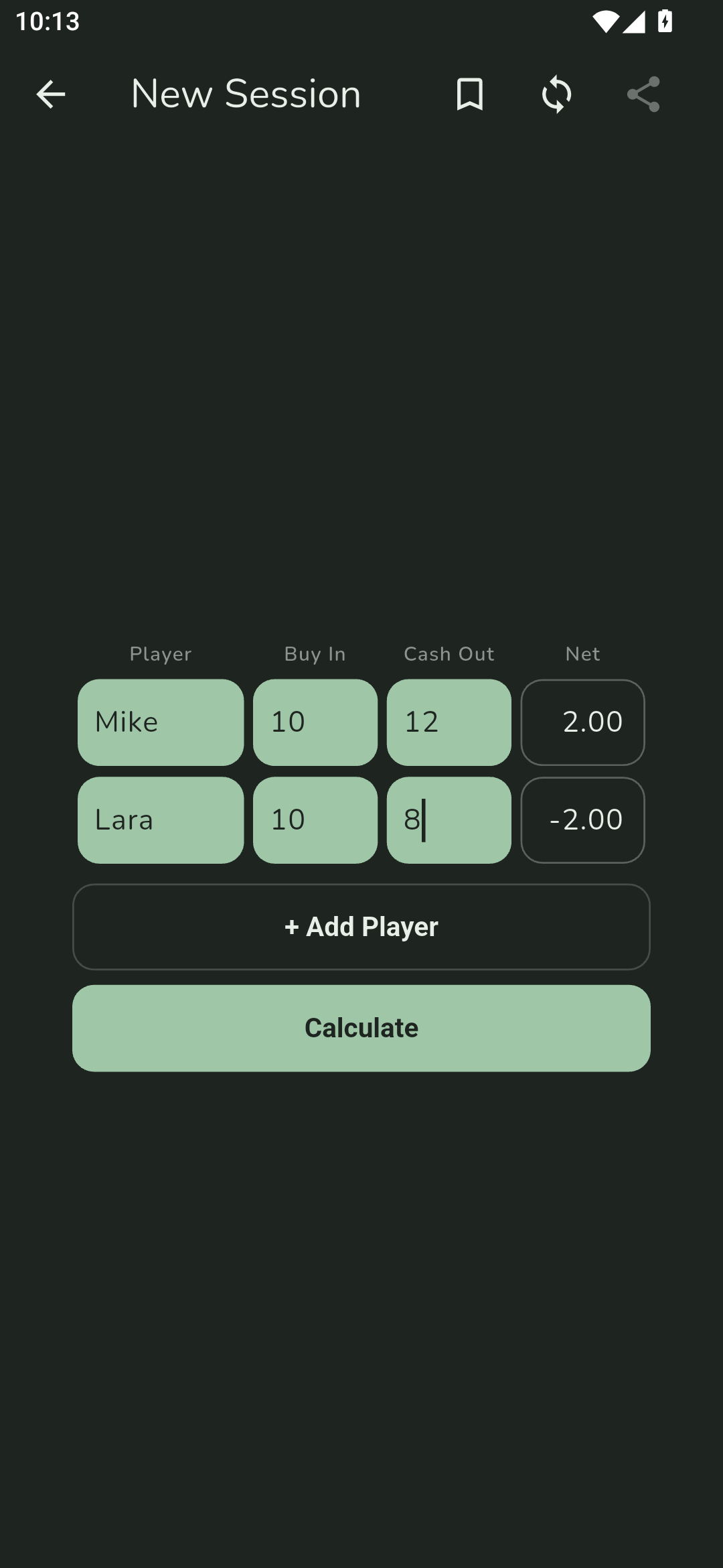 Poker Payout Calculator screenshot